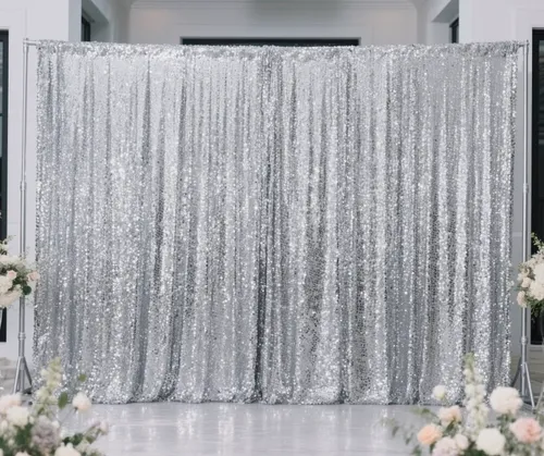 Backdrop, Silver Sequin
