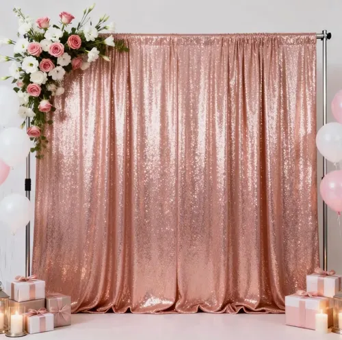 Backdrop, Shimmering Rose Gold
