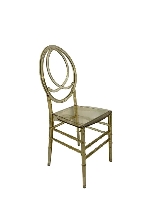 Infinity Acrylic Gold Chair