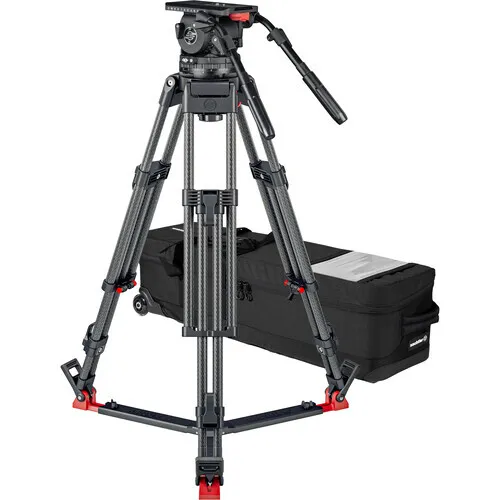 Kit Tripé Video 25 Plus Fibra de Carbono (Ground-Spreader) 150mm SACHTLER