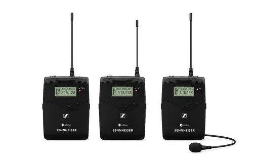 Kit Lapela 1TX + 2 RX Sem Fio 626-668MHz EW100 G3 SENNHEISER