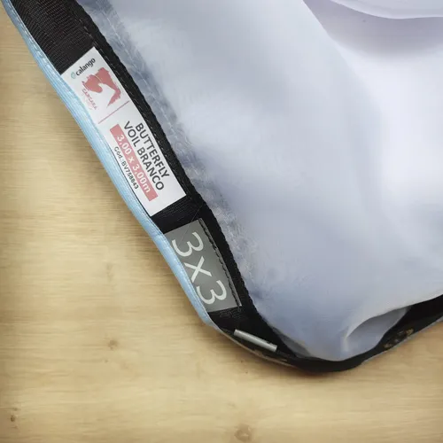 Pano Voil Branco Butterfly 3x3m