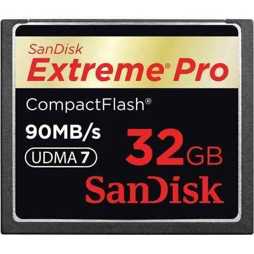 Cartão Compact Flash 32GB 90MB/s Extreme Pro SANDISK