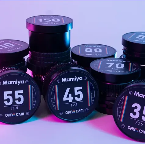 Set 8 Lentes MAMIYA 645 Cinemod (35mm f3.5,  45mm f2.8,  55mm f2.8,  70mm f2.8,  80mm f2.8, 80mm f4 Macro,  110mm f2.8,  150mm f2.8)