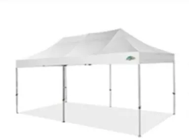 10x20 Pop up Canopy, White, HD Cobizi NO SIDE WALLS 