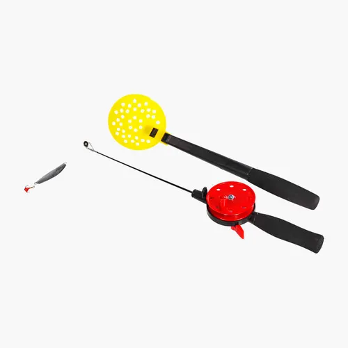 Ice fishing rod + ice spatula 