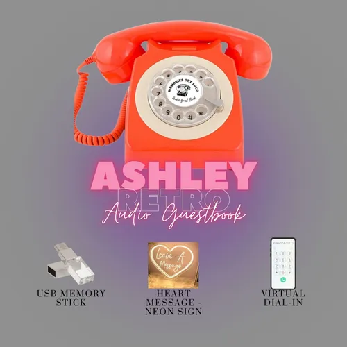 Ashley (Orange) Retro - Audio Guestbook Rental - Black Friday Sale