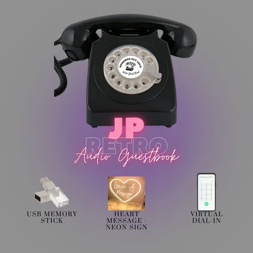JP (Black) Retro - Audio Guestbook Rental - Black Friday Sale