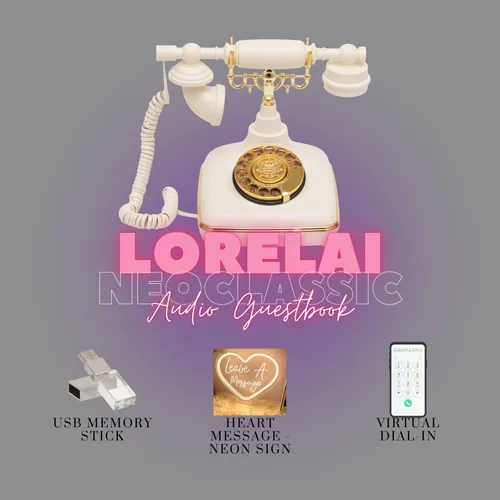Lorelai (White) Neoclassic - Audio Guestbook Rental - Black Friday Sale