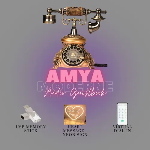 Amya (Copper) Moderne - Audio Guestbook Rental - Black Friday Sale