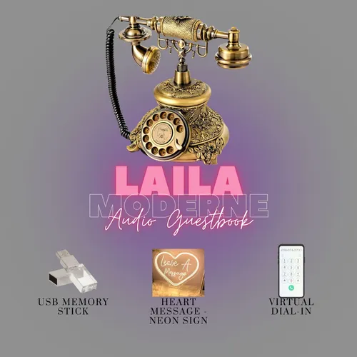 Laila (Gold) Moderne - Audio Guestbook Rental - Black Friday Sale