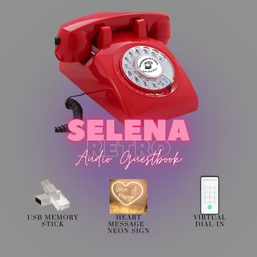 Selena (Red) Retro - Audio Guestbook Rental - Black Friday Sale