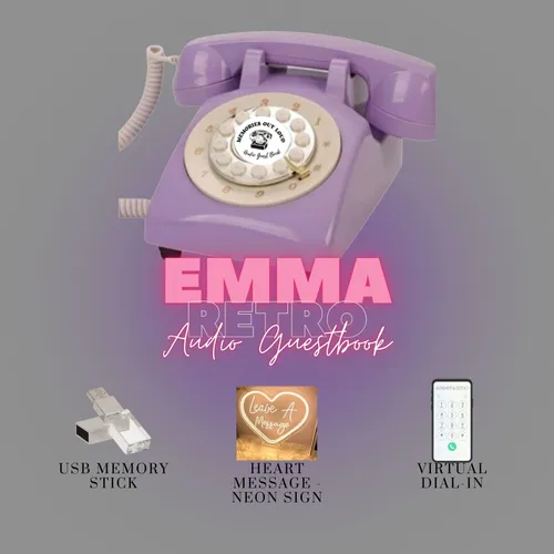 Emma (Purple) Retro - Audio Guestbook Rental - Black Friday Sale