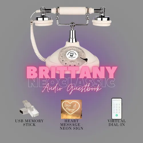 Brittany (White) Neoclassic - Audio Guestbook Rental - Black Friday Sale