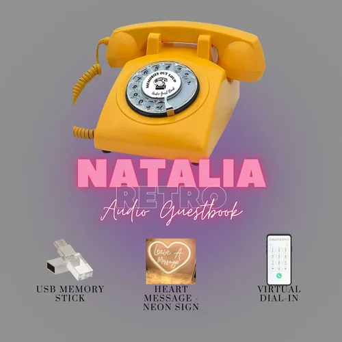 Natalia (Mustard) Retro - Audio Guestbook Rental - Black Friday Sale