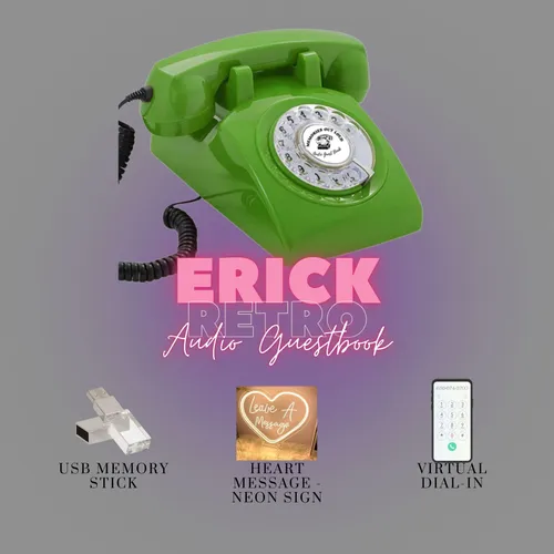 Erick (Green) Retro - Audio Guestbook Rental - Black Friday Sale