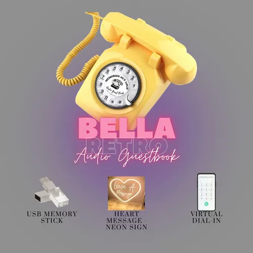 Bella (Yellow) Retro - Audio Guestbook Rental - Black Friday Sale
