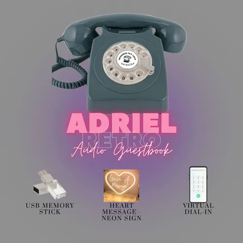 Adriel (Gray) Retro - Audio Guestbook Rental - Black Friday Sale