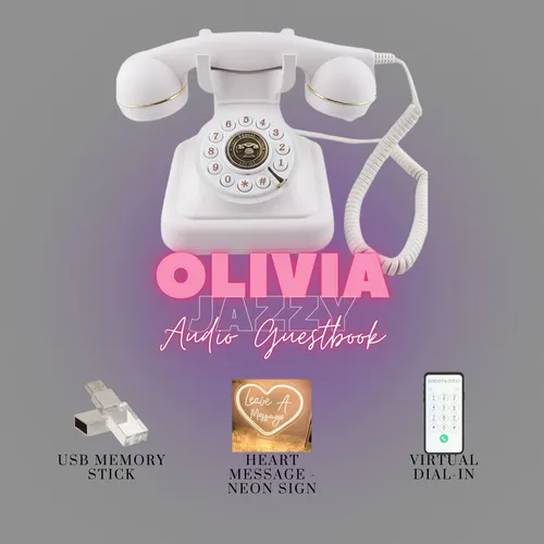 Olivia (White) Jazzy - Audio Guestbook Rental - Black Friday Sale