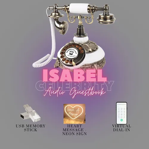 Isabel (White & Bronze) Celebrity - Audio Guestbook Rental - Black Friday Sale