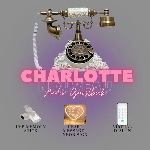 Charlotte (White) Nouveau - Audio Guestbook Rental - Black Friday Sale