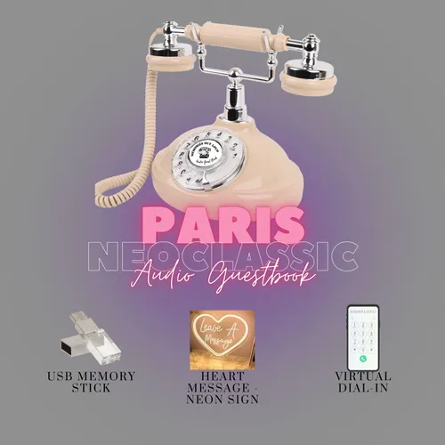 Paris (Cream) Neoclassic - Audio Guestbook Rental - Black Friday Sale