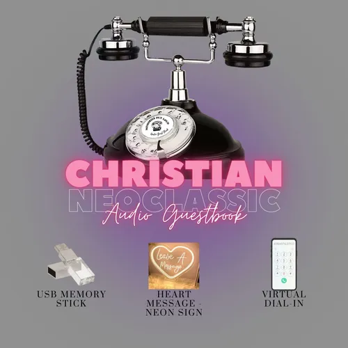 Christian (Black & Silver) Neoclassic - Audio Guestbook Rental - Black Friday Sale