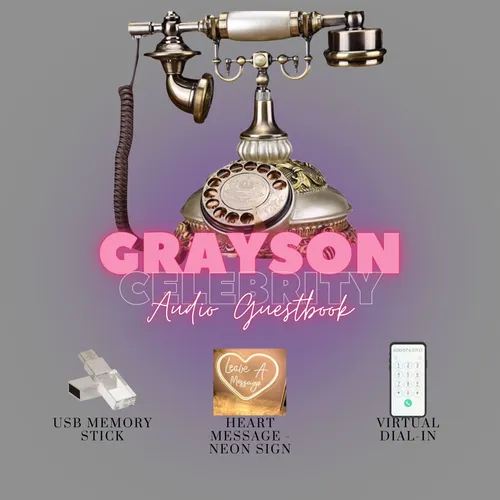 Grayson (Gold & Silver) Celebrity - Audio Guestbook Rental - Black Friday Sale