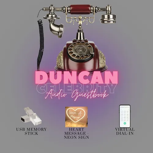 Duncan (Cinnabar Red) Celebrity - Audio Guestbook Rental - Black Friday Sale