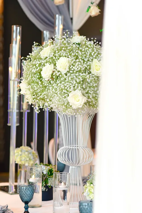 Wire Flower Vase (White, Gold, Black) (R)