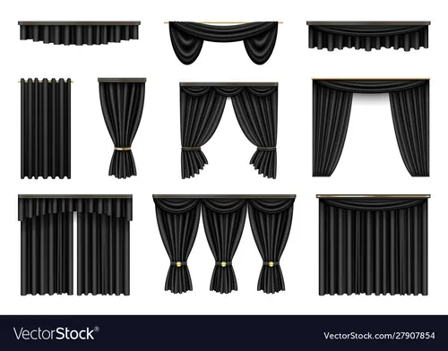 Black velvet Drapes (R)