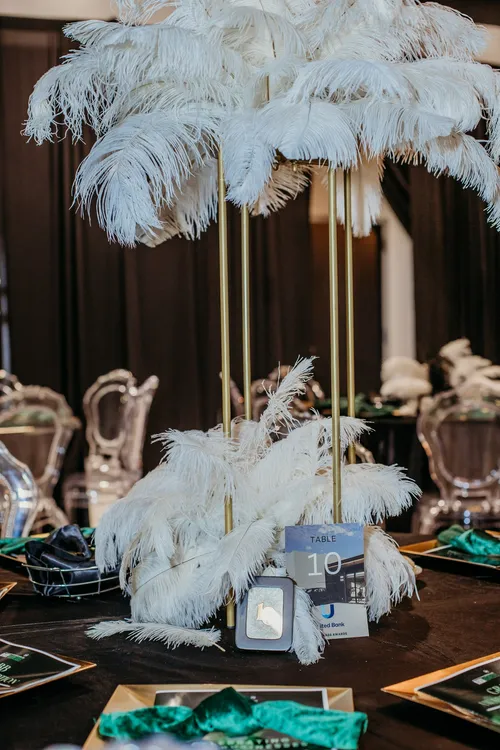 2 tier gold flower vase (R)