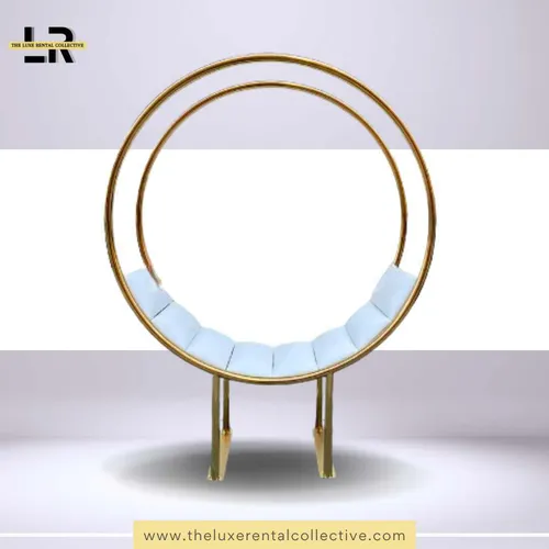 Gold Circle Sofa/Chair (select seat color) (R)