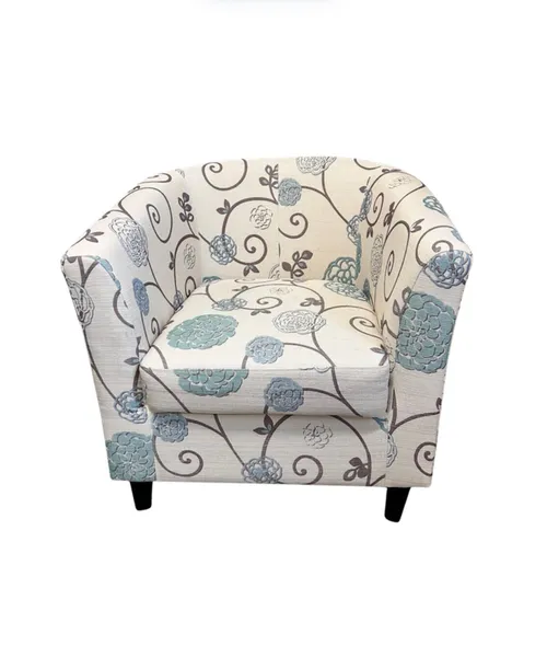 Canvas Floral Accent Chair