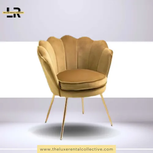 Light Brown Velvet Chair (SH)