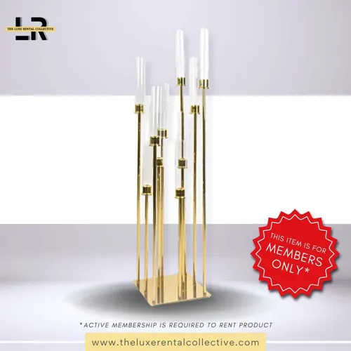 Gold Candelabra Candle Holder Centerpiece (R)