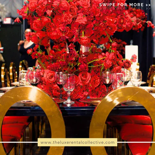 Ultra Luxe Red Flower Rings (R)