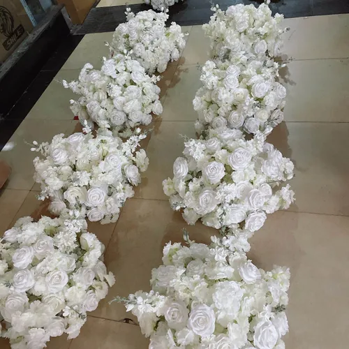 White Luxe Flower Ball (Medium) (R)