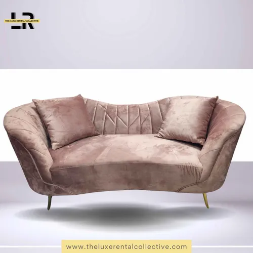 Dusty Rose Velvet Sofa (SH)