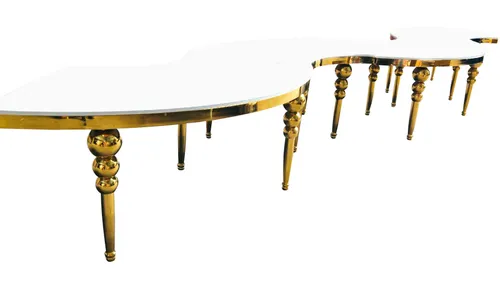 Gold Serpentine table frame (R)