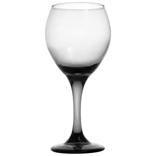 	 Smoke Colored Glass Wine Goblets 13.5 oz (SH)