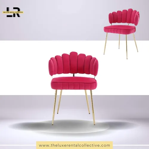 Rosy Pink Velvet Chair (R) 