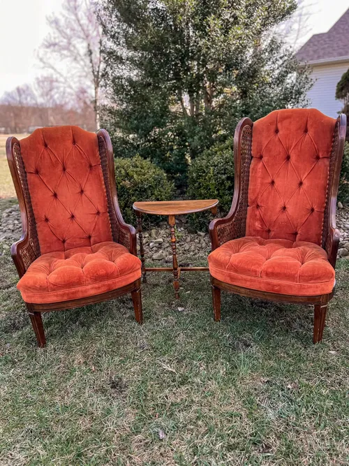 Tall back Orange Chair