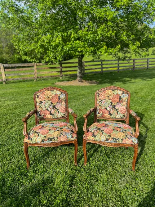18th Century Floral Print Chair