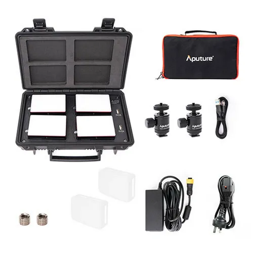Aputure MC 4-Light Travel Kit with Charging Case