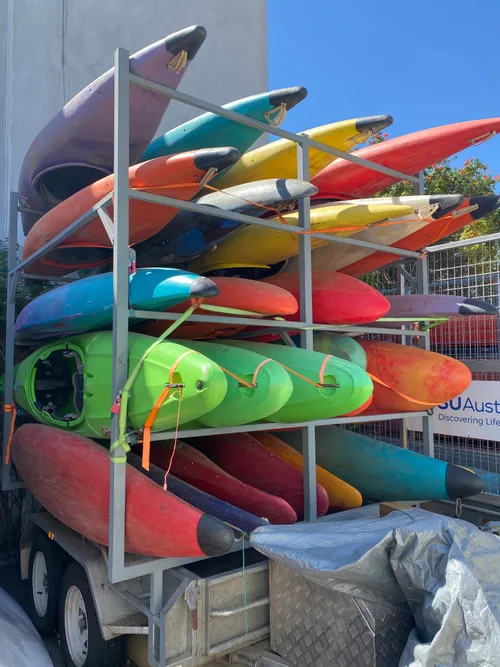 PERTH White Water Kayak Fleet on Trailer