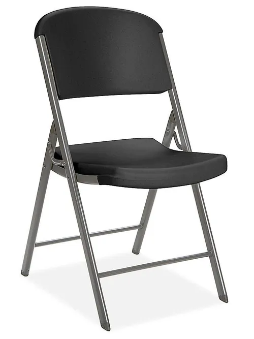 Black and Black Folding Chair