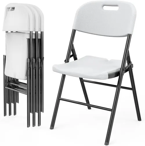 White and Black Folding Chair