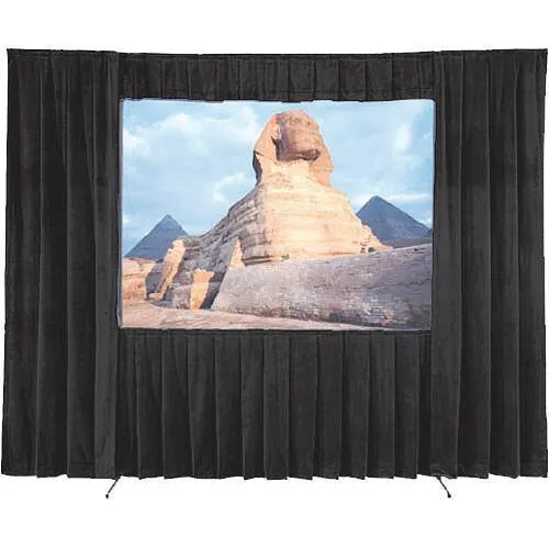 Da-Lite Ultra Velour Drapery Kit (14 x 25') - Black