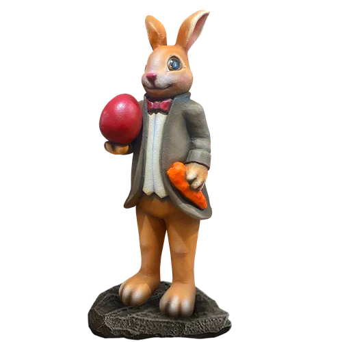 Figurina iepure cu papion 1,7m